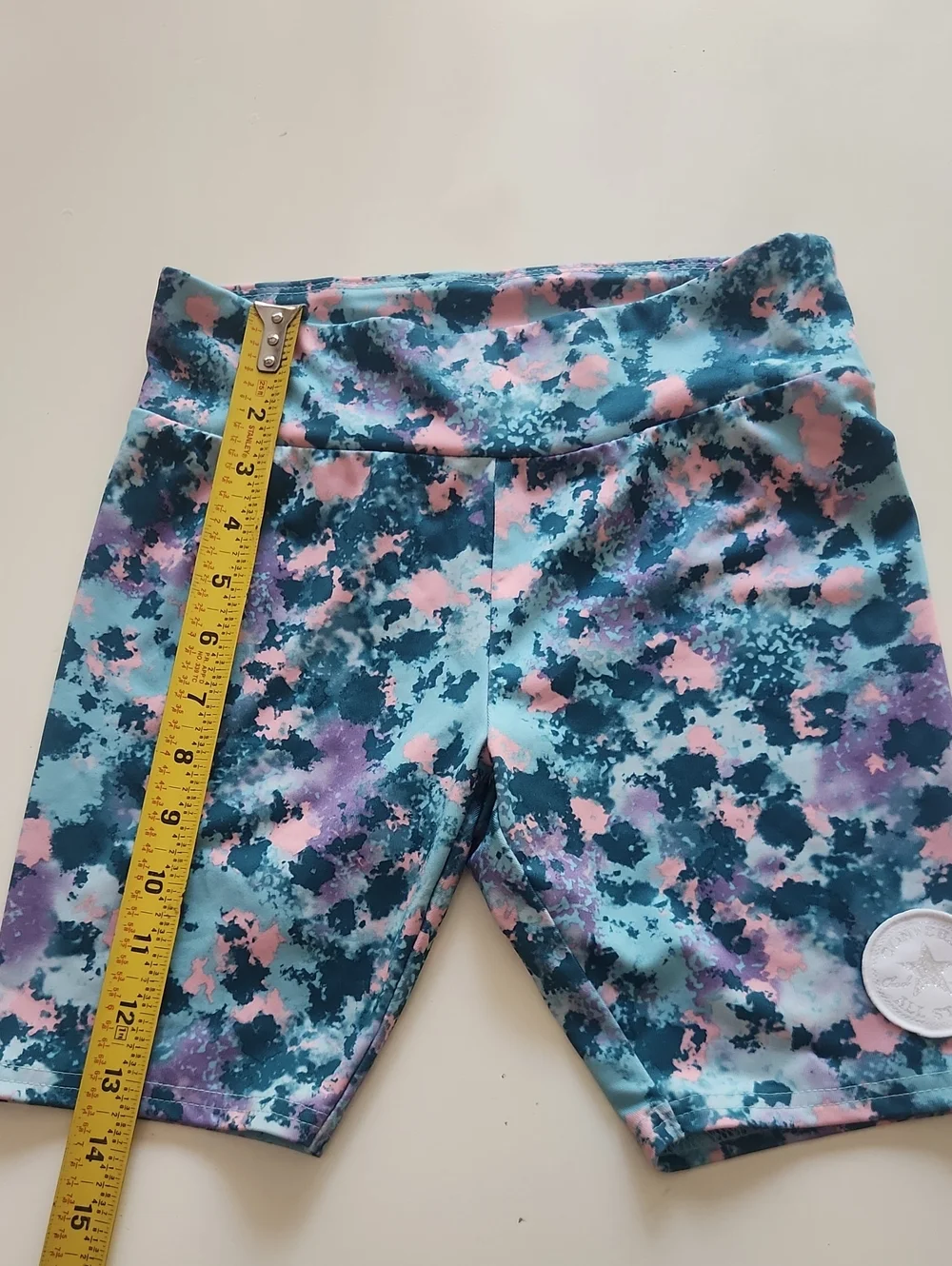 Converse Green Pink Print Biker Shorts Medium 10 12